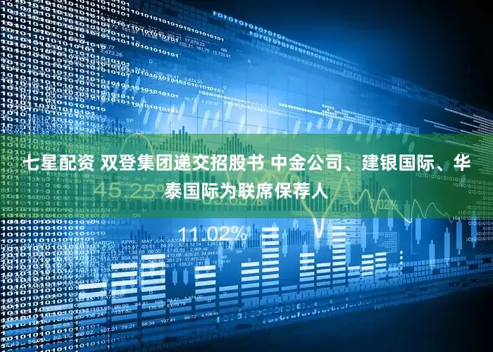 七星配资 双登集团递交招股书 中金公司、建银国际、华泰国际为联席保荐人